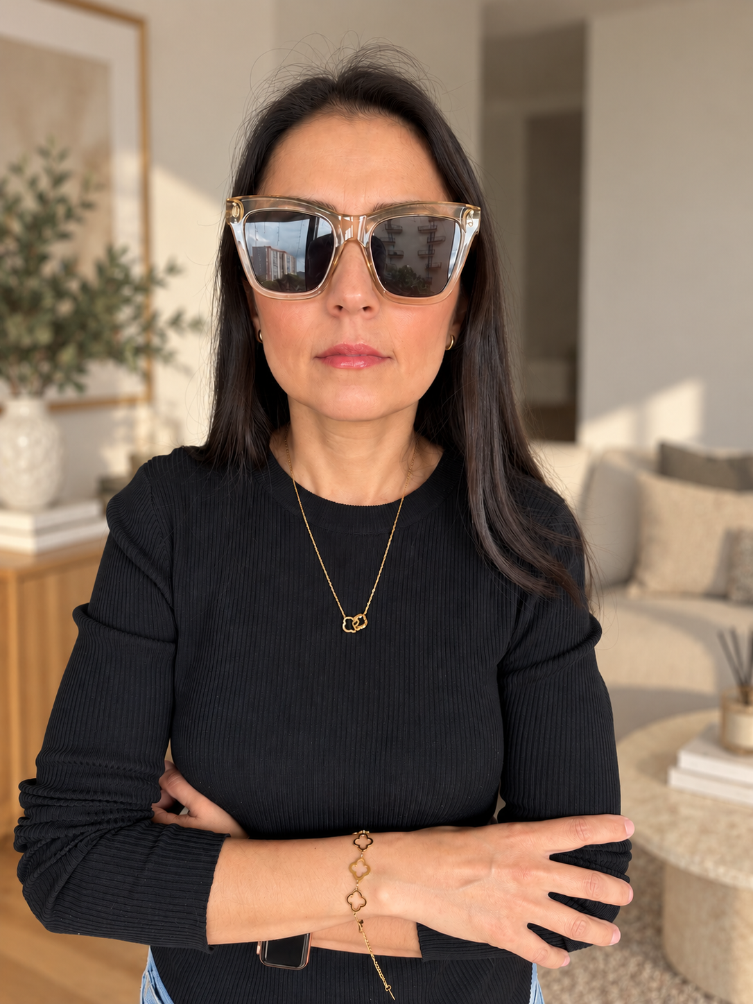 SET TREBOL ENLAZADO + PULSERA TREBOL MUJER