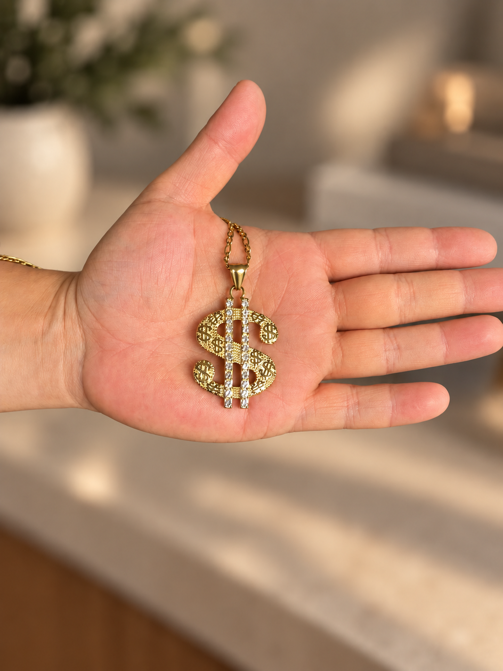 SET CADENA CARTIER + DIJE DOLAR HOMBRE