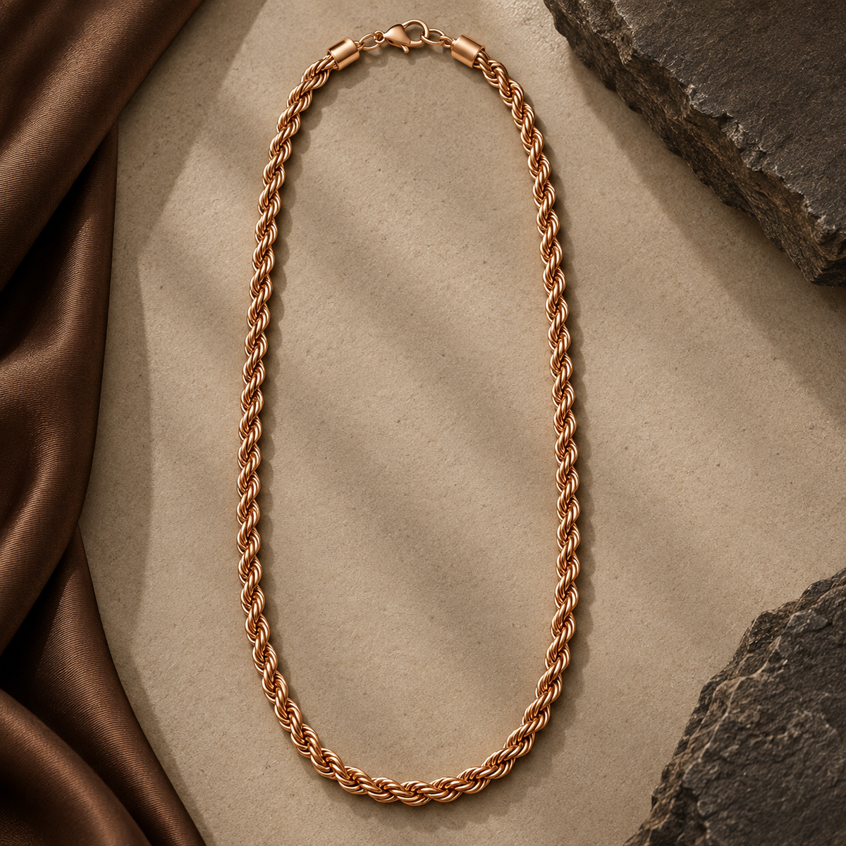 CADENA LAZO ROSA HOMBRE