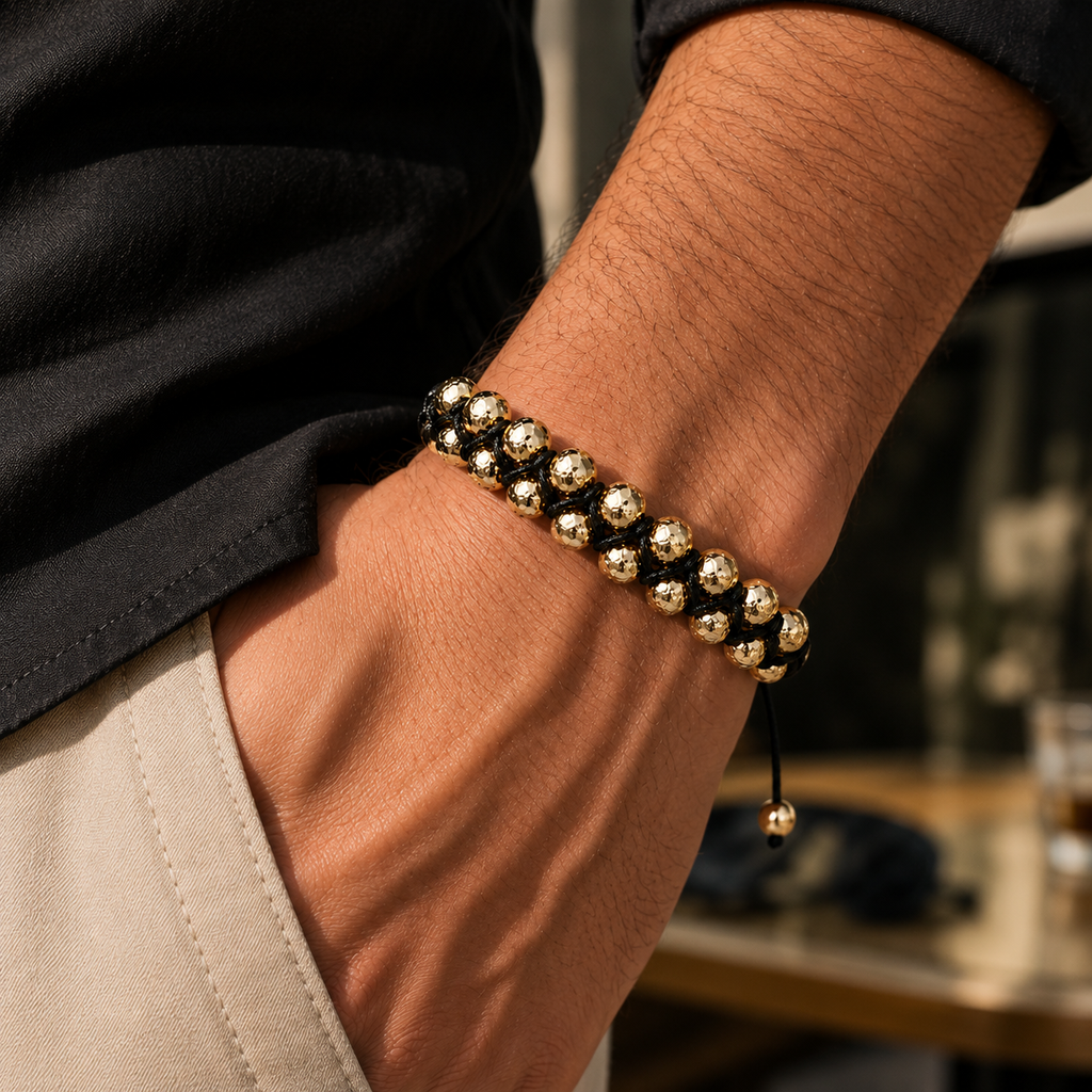 PULSERA ITALIANA DOBLE HOMBRE