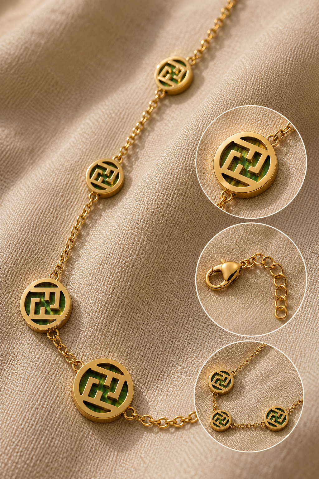 PULSERA FENDI VERDE MUJER