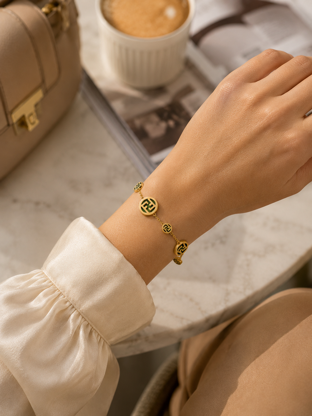 PULSERA FENDI VERDE MUJER